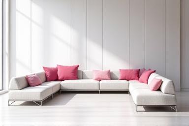 Quartz Series lobby seating with modular design and crisp white upholstery